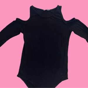 pacsun long sleeve cold shoulder bodysuit